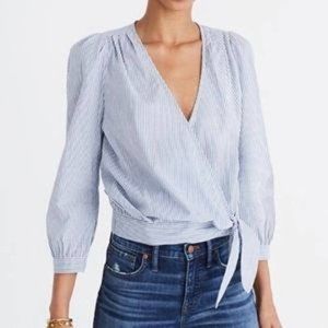 Madewell | Wrap Indigo Blue Stripe